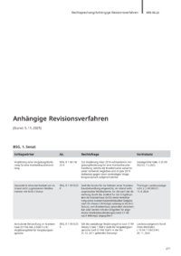 Dokument Anhängige Revisionsverfahren