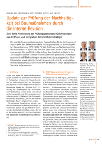 Dokument Update zur Prüfung der Nachhaltigkeit bei Baumaßnahmen durch die Interne Revision