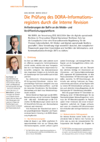 Dokument Die Pr&uuml;fung des DORA-Informationsregisters durch die Interne Revision