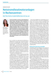 Dokument Notstromdieselmotoranlagen in Rechenzentren