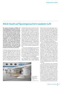 Dokument HALO-South auf Spurengassuche in sauberer Luft