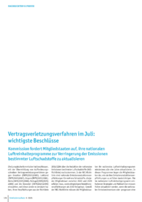 Dokument Vertragsverletzungsverfahren im Juli: wichtigste Beschlüsse