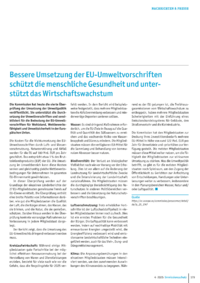 Dokument Bessere Umsetzung der EU-Umweltvorschriften schützt die menschliche Gesundheit und unterstützt das Wirtschaftswachstum