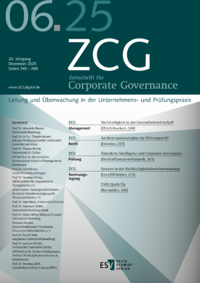 Dokument Zeitschrift für Corporate Governance Ausgabe 06 2025