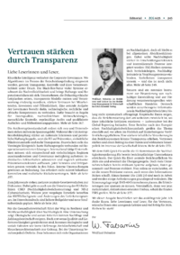 Dokument Vertrauen stärken durch Transparenz