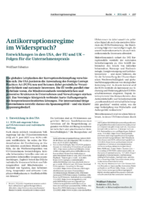 Dokument Antikorruptionsregime im Widerspruch?