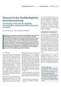Dokument Steuern in der Nachhaltigkeitsberichterstattung