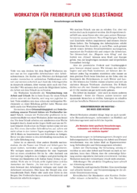 Dokument Workation für Freiberufler und Selbständige