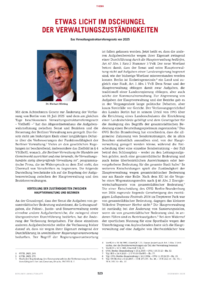 Dokument Etwas Licht im Dschungel der Verwaltungszuständigkeiten