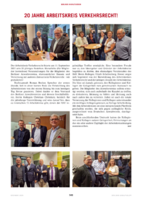 Dokument 20 Jahre Arbeitskreis Verkehrsrecht!