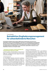 Dokument Betriebliches Eingliederungsmanagement für schwerbehinderte Menschen