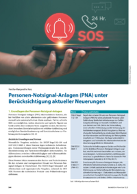 Dokument Personen-Notsignal-Anlagen (PNA) unter Berücksichtigung aktueller Neuerungen