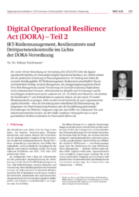 Dokument Digital Operational Resilience Act (DORA) – Teil 2