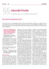 Dokument Aktuelle Urteile: Rechtsprechungsübersicht