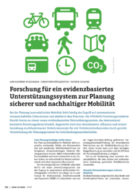 Dokument Forschung für ein evidenzbasiertes Unterstützungssystem zur Planung sicherer und nachhaltiger Mobilität
