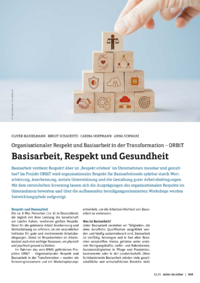 Dokument Basisarbeit, Respekt und Gesundheit