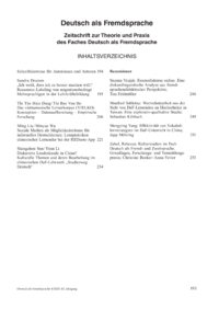 Dokument Inhaltsverzeichnis