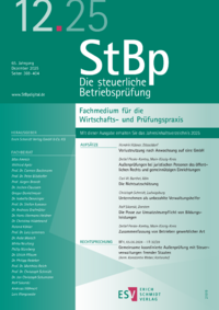 Dokument Die steuerliche Betriebsprüfung Ausgabe 12 2025