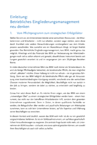 Dokument Betriebliches Eingliederungsmanagement neu denken