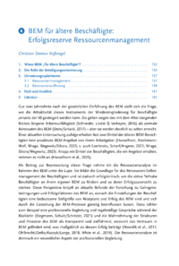 Dokument BEM für ältere Beschäftigte: Erfolgsreserve Ressourcenmanagement