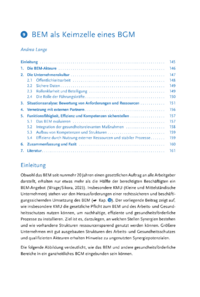 Dokument BEM als Keimzelle eines BGM