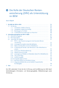 Dokument Die Rolle der Deutschen Rentenversicherung (DRV) als Unterstützung im BEM