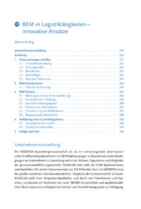 Dokument BEM in Logistiktätigkeiten – innovative Ansätze