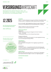 Ausgabe Zeitschrift Versorgungswirtschaft (VW) Ausgabe 12 2025