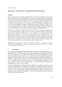 Dokument  Keineswegs : ein expressiver Negationsträger des Deutschen