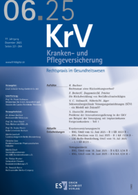 Dokument KrV Kranken- und Pflegeversicherung Ausgabe 06 2025