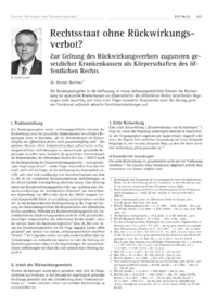 Dokument Rechtsstaat ohne Rückwirkungsverbot?