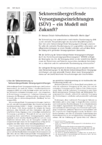 Dokument Sektorenübergreifende Versorgungseinrichtungen (SÜV) – ein Modell mit Zukunft?