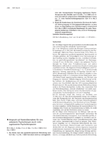 Dokument Anspruch auf Kostenübernahme für eine ambulante Psychotherapie durch nicht zugelassenen Psychotherapeuten