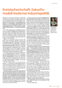 Dokument Kreislaufwirtschaft: Zukunftsmodell moderner Industriepolitik