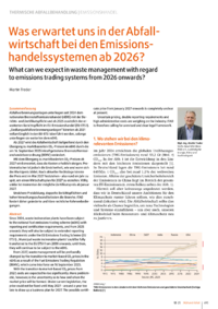 Dokument Was erwartet uns in der Abfallwirtschaft bei den Emissionshandelssystemen ab 2026?