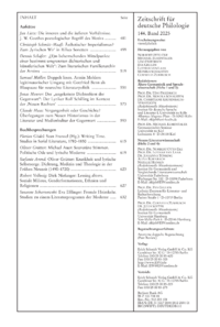 Dokument Inhaltsverzeichnis / Impressum