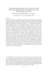 Dokument &bdquo;[I]m beherrschenden Mittelpunkte einer bestimmt umgrenzten dichterischen und k&uuml;nstlerischen Welt&ldquo;
