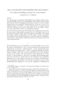 Dokument Der &bdquo;ungekr&ouml;nte Dichterf&uuml;rst der Gegenwart&ldquo;