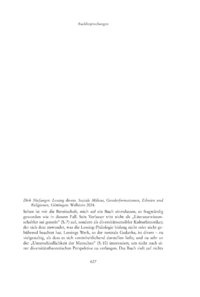 Dokument Dirk Niefanger: Lessing  divers . Soziale Milieus, Genderformationen, Ethnien und Religionen