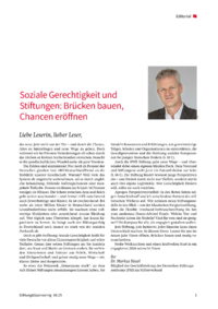 Dokument Soziale Gerechtigkeit und Stiftungen: Br&uuml;cken bauen, Chancen er&ouml;ffnen