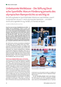 Dokument Unbekannte Weltklasse &ndash; Die Stiftung Deutsche Sporthilfe: Warum F&ouml;rderung jenseits des olympischen Rampenlichts so wichtig ist