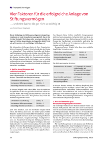 Dokument Vier Faktoren f&uuml;r die erfolgreiche Anlage von Stiftungsverm&ouml;gen