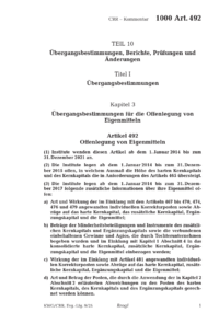 Dokument Artikel 492 Offenlegung von Eigenmitteln