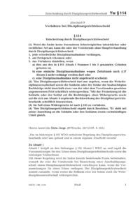 Dokument &sect; 114 Entscheidung durch Disziplinargerichtsbescheid