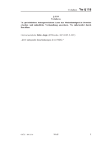 Dokument &sect; 118 Verfahren