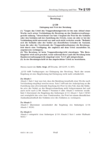 Dokument &sect; 120 Einlegung und Frist der Berufung