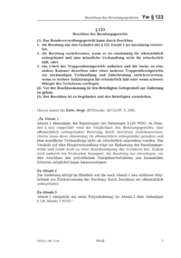 Dokument &sect; 123 Beschluss des Berufungsgerichts