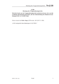Dokument &sect; 126 Bindung des Truppendienstgerichts