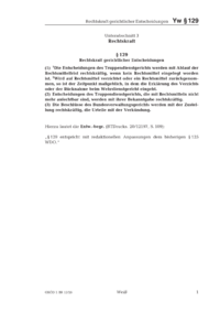 Dokument &sect; 129 Rechtskraft gerichtlicher Entscheidungen