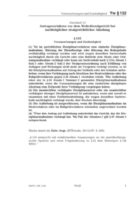 Dokument &sect; 132 Voraussetzungen und Zust&auml;ndigkeit